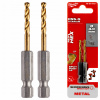 MILWAUKEE Vrták do kovu RED HEX SHOCKWAVE HSS-G TiN O 3 mm