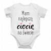 Detské body - Bavlna s krátkym rukávom v tele (Mám najlepšiu tetu na svete - detské telo)