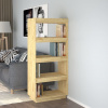 zahrada-XL Knižnica/deliaca stena 60x35x135 cm, borovicový masív 810869