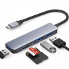 HUB USB-C ROZDEĽOVAČ ADAPTÉR 5v1 microSD TF USB 3.0 MacBook