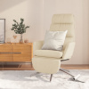 zahrada-XL Relaxačné kreslo s podnožkou krémové látka 3097526