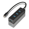 AXAGON HUE-S2C, 4x USB 3.0 CHARGING hub, micro USB nap. konektor, kabel USB-C 40cm HUE-S2C