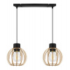 Light Home Závesné svietidlo Timber 8, 2x drevené tienidlo