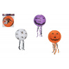 Teddies Lampión gule Halloween so strapcami papier priemer 30 cm v sáčku (bez prútika) 3 druhy karneval