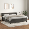 vidaXL Posteľný rám boxspring s matracom tmavosivý 180x200 cm zamat 3127446