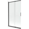 Mexen Fox sprchový panel s 2 posuvnými krídlami 100 x 150 cm, transparentný, brúsená zbraňová šedá - 891-100-002-66-00
