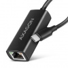 Sieťová karta Axagon USB-C 3.2 Gen 1 - Gigabit, Realtek 8153 (ADE-ARC) čierna