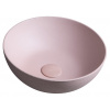 Sapho FORMIGO betónové umývadlo na dosku, priemer 39cm, ružová mat