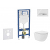 GEBERIT - Duofix Set předstěnové instalace, kompaktního klozetu Oudee Vortex a sedátka softclose, tlačítko Sigma50, chrom/alpská bílá SANI11CA3166B