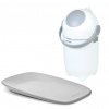 NATTOU Kôš na plienky Dropy a prebaľovacia podložka Softy White/Grey 50x70 cm VP-F188651