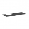 Hansgrohe Xevolos E - Doska pod umývadlo, 137x55 cm, výrez vľavo, matná sivá 54205760