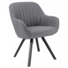 Jedálenská stolička Chrissy, stredne šedá tkanina