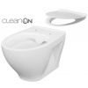 Cersanit MODUO WC MISA ZÁVESNÁ Clean On + SEDÁTKO DUROPLAST, SLIM, ODNÍMATEĽNÉ, biele K701-147