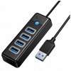Hub Orico PW4U-U3 USB-A / 4x USB-A 3.0 - čierny