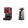 Gaggia Classic E24, red + Eureka Mignon Libra, CR chrome