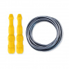 Ninja Rope | Švihej.sk Vyber farbu rukovätí:: Žlté, Vyber priemer lanka:: 4mm (ženy, deti), Farba lanka: Strieborná Rýchlostné švihanie s PVC lankom pre mierne pokročilých