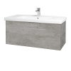 Dreja Umývadlová skrinka BIG INN SZZ 100 - D01 Betón / Úchytka T02 / D01 Betón