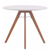 Design-Shop Jedálenský stôl okrúhly Viktor 90, nohy natura - v75 x Ø90 cm - Biela