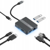 HUB USB-C 2x HDMI 4K 60Hz PD 100W USB 3.2 LAN RJ45 ADAPTÉR PREVODNÍK 7v1