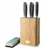 G21 Sada nožov G21 Gourmet Damascus v bambusovom bloku 5 ks + brúsny kameň 6002216