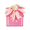 Doudou Darčeková súprava - plyšový králik ružový 28 cm