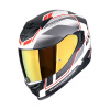 SCORPION Moto EXO-520 EVO AIR LENA matná bílo/stříbrno/červená veľkosťi: XS