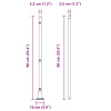 vidaXL Plotové stĺpy s podstavnými platňami 7 ks Ø32mm 90cm Galvanizovaná oceľ - Zelená - 268229-284894