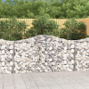 vidaXL Oblúkové gabiónové koše 4ks 200x30x100/120cm pozinkované železo