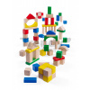 Drevené kocky farebné a prírodné Wooden Blocks 75 Years Eichhorn 76 kusov priemer 25 mm od 12 mes