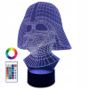 Nočná lampa do detskej izby - XL LED 3D lampa 16K Star Wars Darth Vader + Pilot (XL LED 3D lampa 16K Star Wars Darth Vader + Pilot)