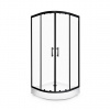 Sprchový kout Thema Lux KORFU BLACK QA098-90, poloviční 90x90x195cm