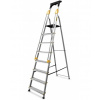 Hliníkový rebrík s 8 schodíkmi, zábradlím a nosnosťou 150 kg