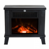 Elektrický krb na zeď LED GOLETO HOMCOM BLACK 600/1200W