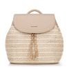 Pletený ruksak s trojzubcom béžový