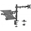 Pala Držák monitoru Brateck LDT66-C024ML, 1 kloubové rameno + držák laptopu