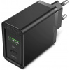 Nabíjačka do siete Vention 2-Port USB (A+C) Wall Charger (18W + 20W PD) Black (FBBB0-EU)