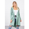 Dámsky kardigán s predĺženou zadnou stranou MI8998 tmavá mäta