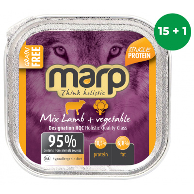 Marp Holistic Dog vanička Mix Lamb & Vegetable 16 x 100 g