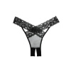 Allure Crotchless Desire Panty Black