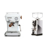 Ascaso Dream PID, Cloud White + Eureka Mignon Turbo, CR chrome