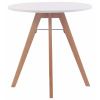 Design-Shop Jedálenský stôl okrúhly Viktor 75, nohy natura - v75 x Ø75 cm - Biela