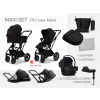 MOONPIÚ Maxi set Black chrome - ONYX BLACK kombinovaný kočík