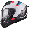 Výklopná helma na motorku MT Atom 2 SV Highlands A7 černo-bílo-modro-červená Veľkosť: 2XL