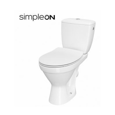 Cersanit CERSANIA WC-Kombi SimpleOn, zadný odpad,3/6l +sedátko Slim SC Duropl EO K11-2338 K11-2338