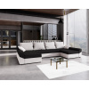 NEJBY Rohová sedačka ATTANASIO U, čierna/biela