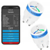 NOUS A8T (2 kusy) smart plug, chytrá zásuvka DE/Schuko (bez kolíku), WiFi 10A, s měřením, kompatibilní s Tasmota