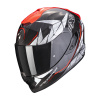 Moto přilba SCORPION EXO-1400 EVO CARBON AIR ARANEA černo/neonově červená - Velikost 2XL