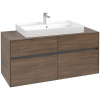 VILLEROY & BOCH Collaro závesná skrinka pod umývadlo na dosku (umývadlo v strede), 4 zásuvky, 1200 x 500 x 548 mm, Arizona Oak, C08700VH