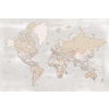 Plagát, Obraz - Rustic detailed world map with cities, Lucille, Blursbyai, 40 × 26.7 cm
