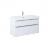 Jika Pure Skrinka s umývadlom, 100x54x42 cm, 2 zásuvky, lesklá biela H40B2364025002